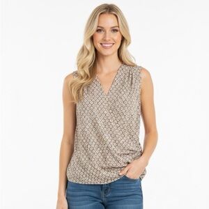 Sleeveless Asymmetrical Side Cinched Womens Top/Blouse by Chelsea28 Size Medium